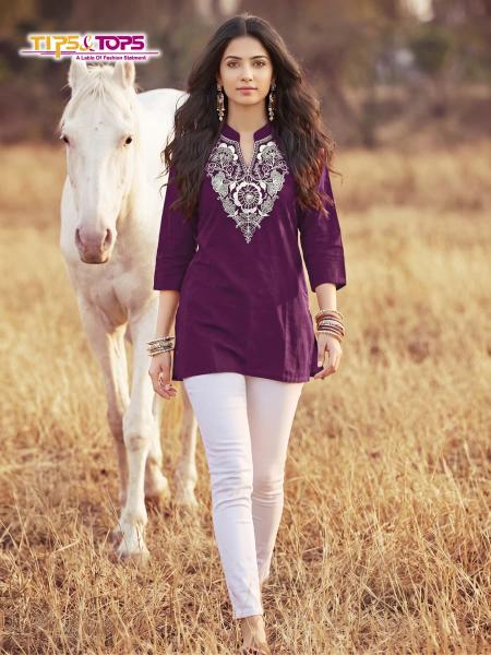 Tips & tops cotton candy vol 2 short top kurtis wholesale